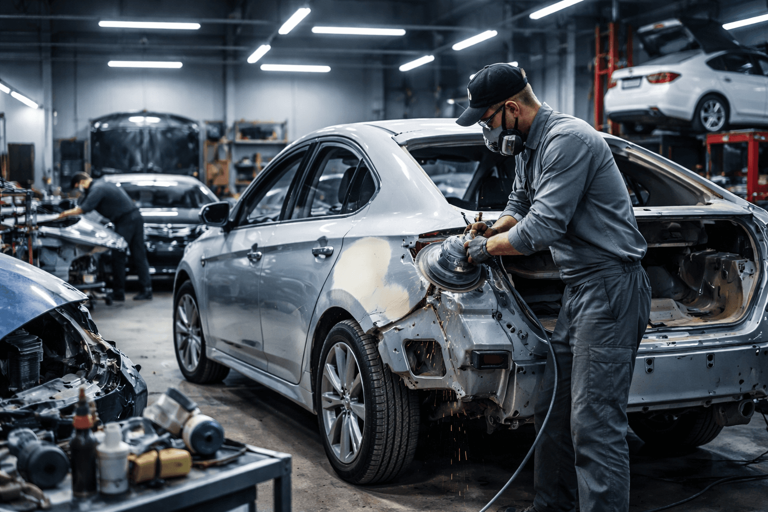 Collision repair shop